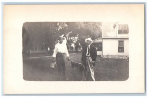 c1910's Fishing Fishermen Fish Candid View New London CT RPPC Photo Postcard 