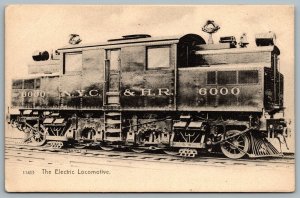 Postcard c1905 New York Central & Hudson River Railroad Electric Locomotive 6000
