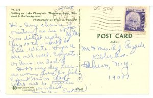 NY - Lake Champlain. Sailing Near Thompson Point