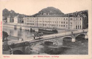 ÉPINAL VOSGES FRANCE~le COLLEGE & TROLLEY~A BOUTELLIER PHOTO POSTCARD