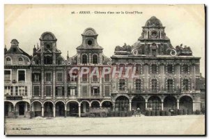 Old Postcard Arras Chateau D & # 39Eau On The Grand Place