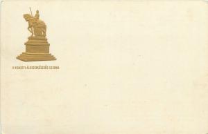 Hungary Budapest National Victimism Statue embossed novelty postcard