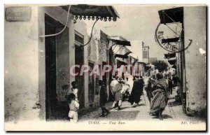 Old Postcard Tunisia Tunis A street