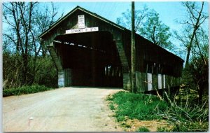 Postcard - State Line Covered Bridge - College Corner, Ohio