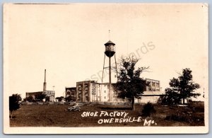 K45/ Owensville Missouri RPPC Postcard c1920s Shoe Factory 482