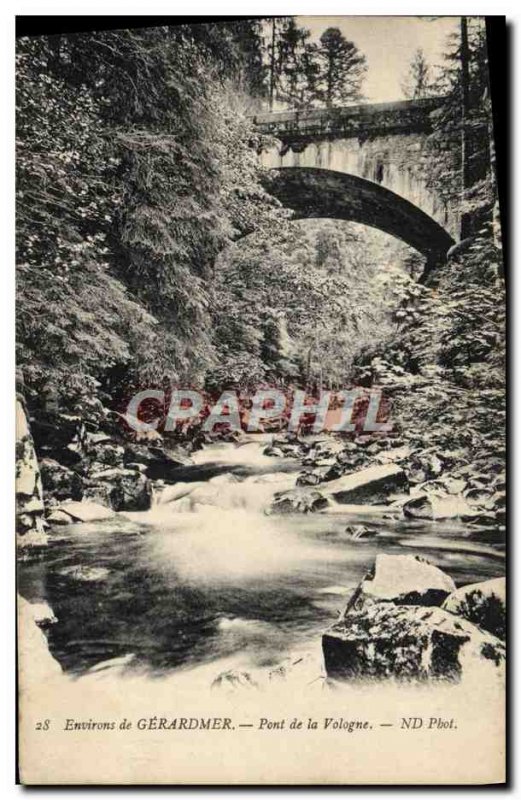 Old Postcard Gerardmer Pont De La Vologne