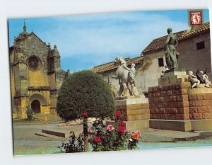 Postcard Manolete monument and Santa Marina church, Córdoba, Spain