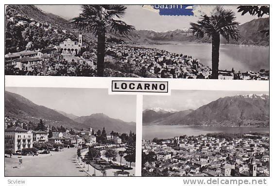 RP; 3-Views of LOCARNO, Ticino, Switzerland, PU-1960