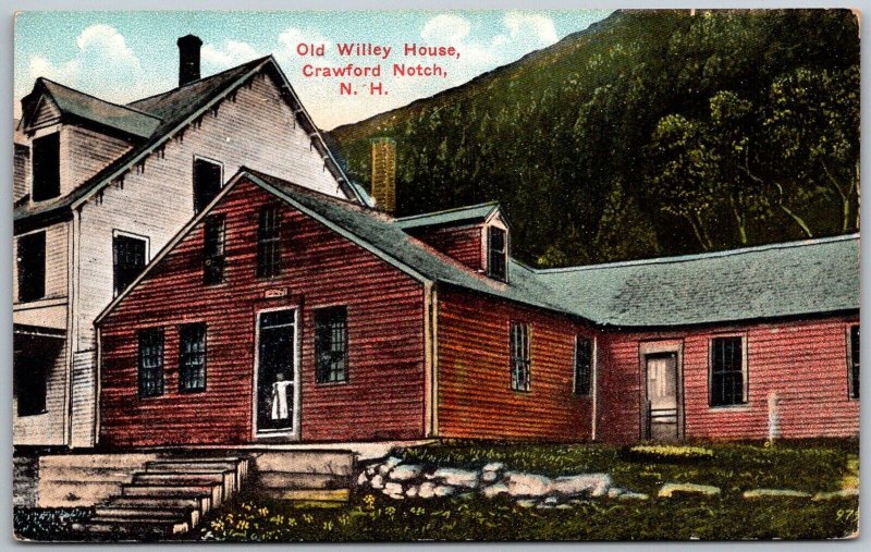 Crawford Notch New Hampshire c1910 Postcard Old Willey House