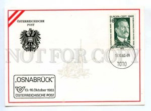 419591 AUSTRIA 1983 year Osnabruck Europa CEPT stamp card