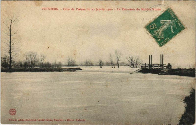 CPA VOUZIERS - Crue de l'Aisne du ao Janvier 1910 (134858)