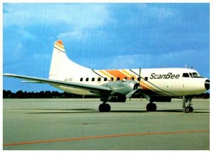 ScanBee Convair CV 340 at Hamburg 1978 Airplane Postcard