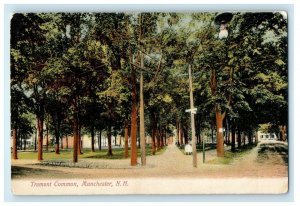 c1905 View Of Tremont Common Manchester New Hampshire NH Antique Postcard