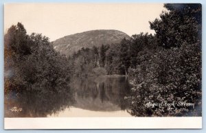 1906-1912 ERA RPPC MEGUNTICOOK STREAM & MT BATTIE*ARTURA*UNUSED*REAL PHOTO PC