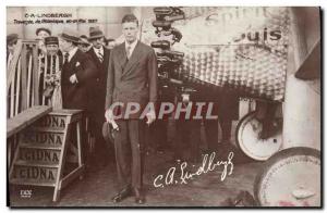 Old Postcard Jet Aviation CA Lindbergh Traversee of 39Atlantique & # 20 May 2...