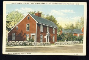 Quincy, Massachusetts/MA Postcard, Birthplace Of John & John Quincy Adams