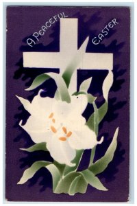 1910 Easter Holy Cross White Flowers Ames Colorado CO Posted Antique Postcard