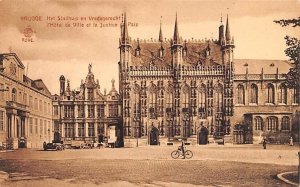 L'Hotel de Ville et la Justice de Paix Brugge Belgium Unused 