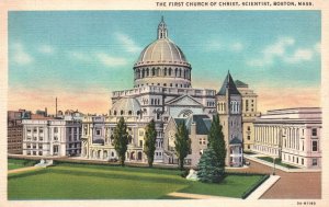 Vintage Postcard The First Church of Christ Scientist Boston Massachusetts Mass.