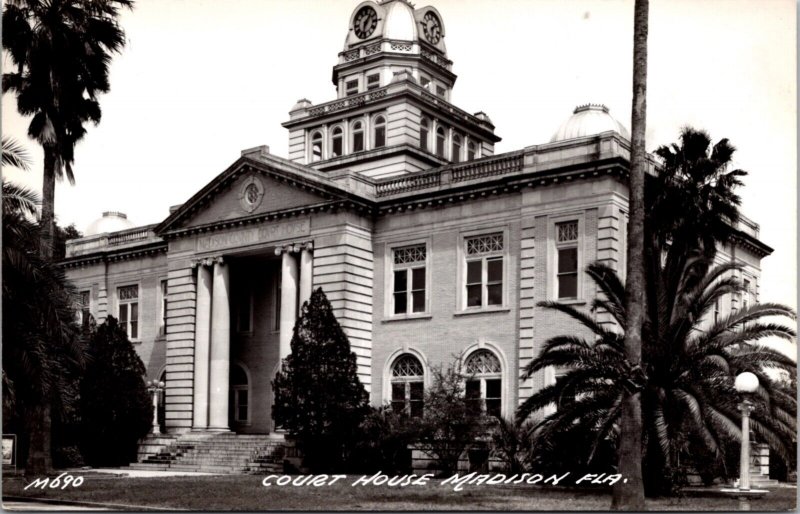 Real Photo Postcard Court House in Madison, Florida