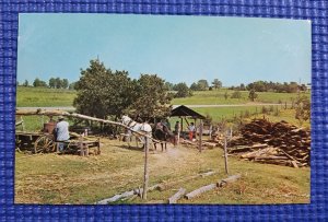 Vintage Arkansas Ozarks Old Time Sorghum Mill Postcard