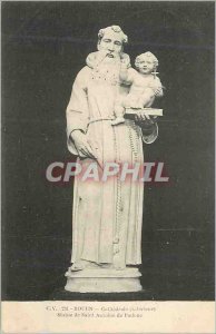 Old Postcard Rouen Cathedral (Interior) Statue of Saint Anthony of Padua