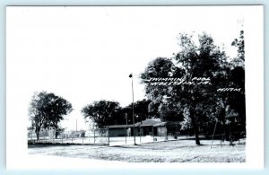 RPPC  HOLSTEIN, Iowa IA ~ SWIMMING POOL Ida County ca 1950s  Postcard