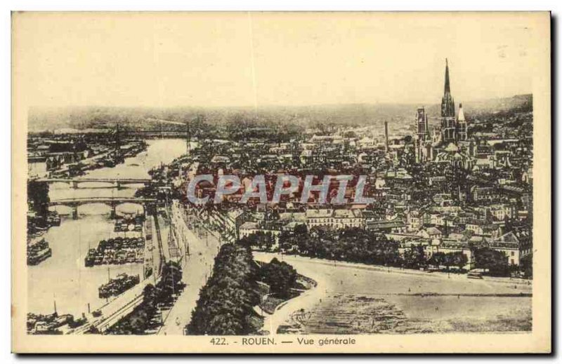 Old Postcard Rouen General view