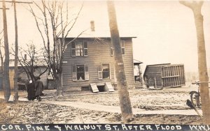 J69/ Warren Ohio RPPC Postcard c1910 Flood Disaster Pine Walnut Sts 440