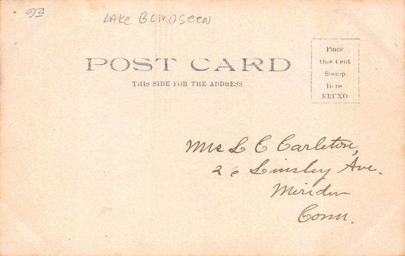 Lake Bomoseen VT Birch Bark Border Dirt Road Postcard