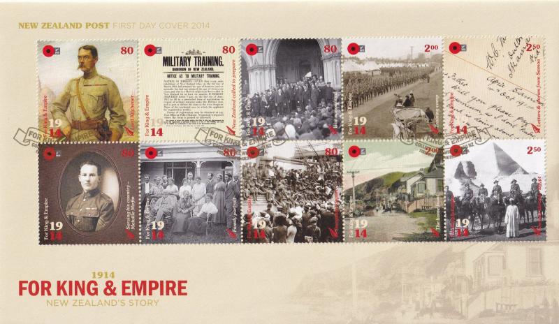 New Zealand Story Post For King & Empire Stamp FDC 1914 First Day Cover