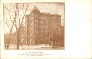 Washington DC Bancorft Hotel c1910 Postcard