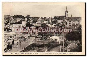 Old Postcard SAINT-QUAY-PORTRIEUX Villa Jeanne d'Arc Church