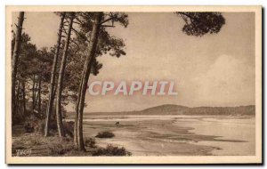 Old Postcard L & # 39etang d & # 39Hossegor Cote d & # 39Argent Biscay