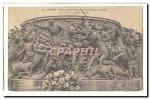 Troyes Postcard Modern High relief of the monument of children & # 39Aube (by...