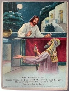 Vintage Religious Card 1906-1917 Lot of 5, Religious Lesson Cards