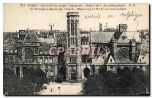 Postcard Old Paris St Germain l'Auxerrois church hall 1st District