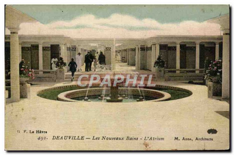 Old Postcard Deauville New bathroom L & # 39atrium