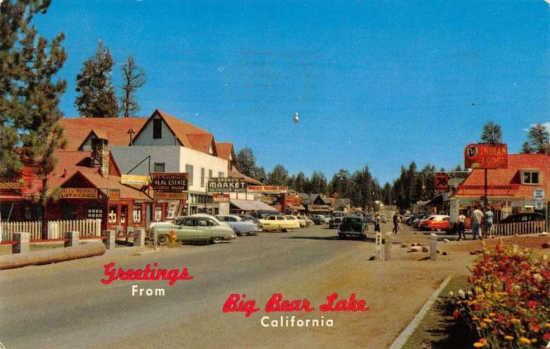 Bear Lake California Main Street Scene Historic Bldgs Vintage Postcard K31046