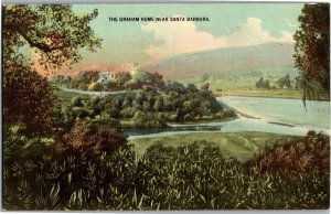 The Graham Home Near Santa Barbara CA Vintage Postcard H02