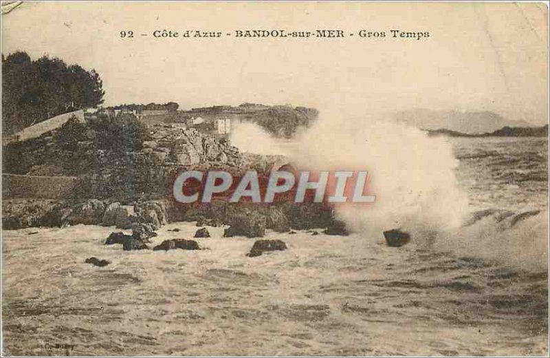 Old Postcard French Riviera Bandol sur Mer Big Time