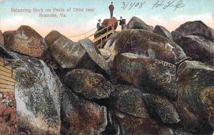Balancing Rock Peaks of Otter Roanoke Virginia 1910c postcard