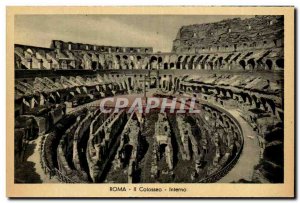Italy Italia Roma Old Postcard Il Colosseo Interno