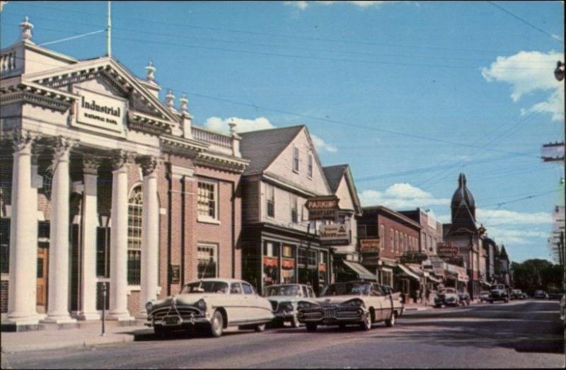 Warren RI Main St. Old Postcard