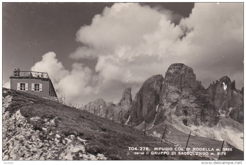 RP, Rifugio Col Di Rodella M. 2486, Verso Il Gruppo Di Sassolungo m. 3178, It...