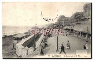 Old Postcard Cabourg Promenade Sea