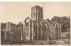 Yorkshire Postcard - Fountains Abbey from South East - Ref TZ3107