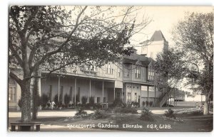 RPPC Racecourse Gardens Ellerslie, Auckland, New Zealand Antique Photo Postcard