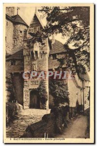 Postcard Old High Kcenigsbourg main entrance