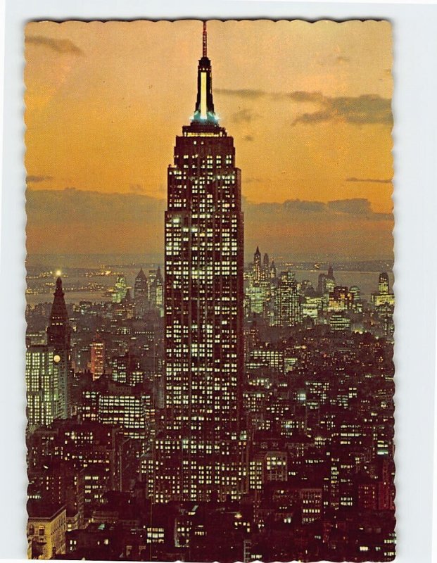 Postcard Empire State Building at Sunset New York City New York USA